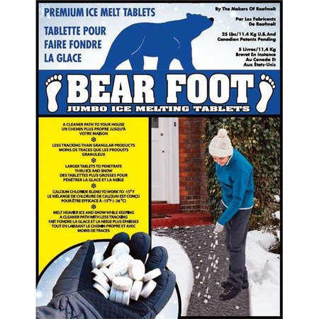 BEARFOOT Sodium Chloride and Calcium Chloride Tablet Ice Melt 25 lb BF25